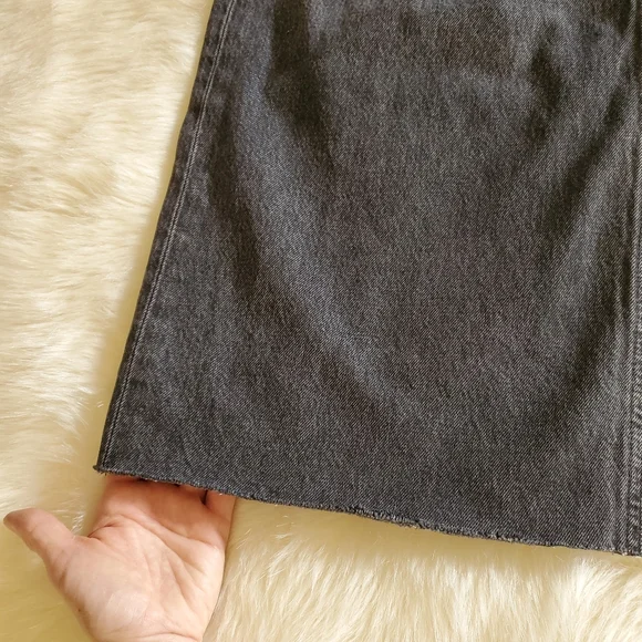 Agolde Lex Wide Leg Jean in Paradox Faded Black Size 28 Raw hem - Picture 7 of 14